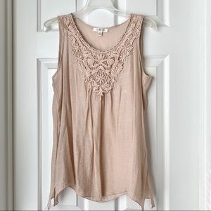 Cream Sleeveless Top